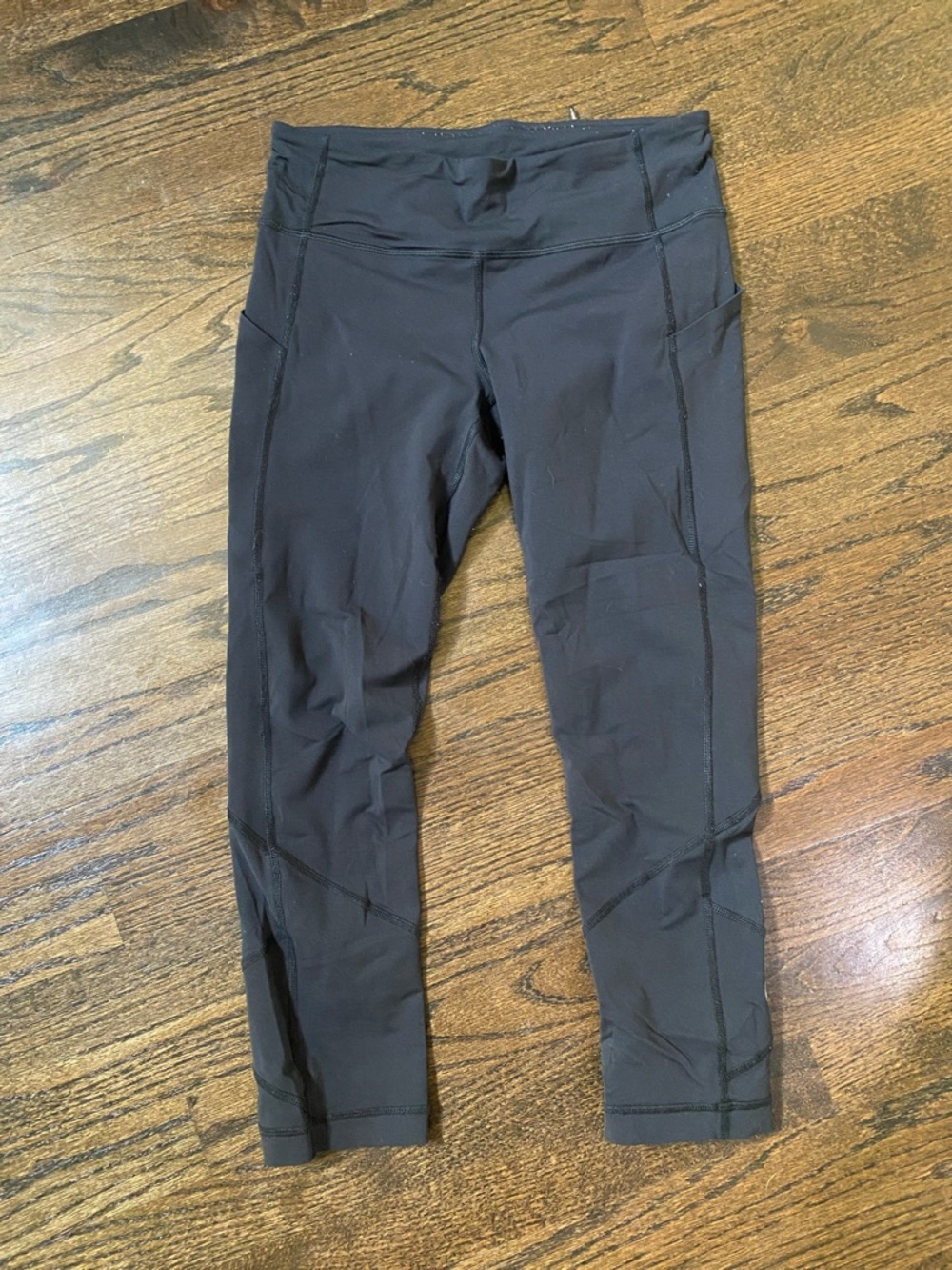 lululemon athletica Black Capri Leggings with pockets